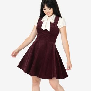 Hell Bunny Corduroy Wonder Years Pinafore Dress